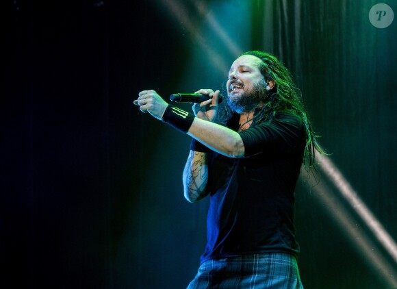 Jonathan Davis de Korn à Wembley, Londres, en 2016.
