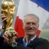 Didier Deschamps - L'équipe de France célèbre son deuxième titre de Champion du Monde sur la pelouse du stade Loujniki après leur victoire sur la Croatie (4-2) en finale de la Coupe du Monde 2018.