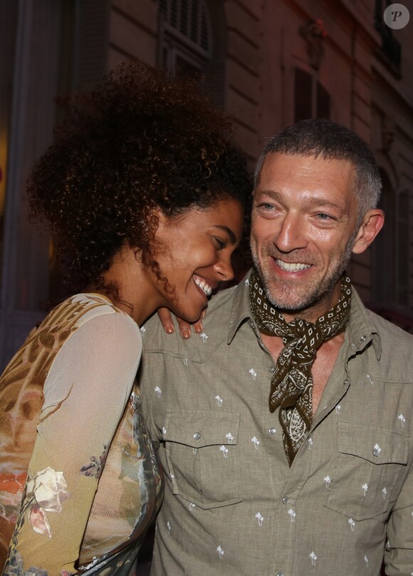 Tina Kunakey et son compagnon Vincent Cassel à la soirée Jean-Paul Gaultier "Scandal Discothèque" Party organisée à la Fondation Dosne-Thiers à Paris, le 4 juillet 2018. © Denis Guignebourg/Bestimage