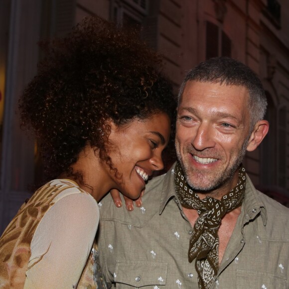 Tina Kunakey et son compagnon Vincent Cassel à la soirée Jean-Paul Gaultier "Scandal Discothèque" Party organisée à la Fondation Dosne-Thiers à Paris, le 4 juillet 2018. © Denis Guignebourg/Bestimage