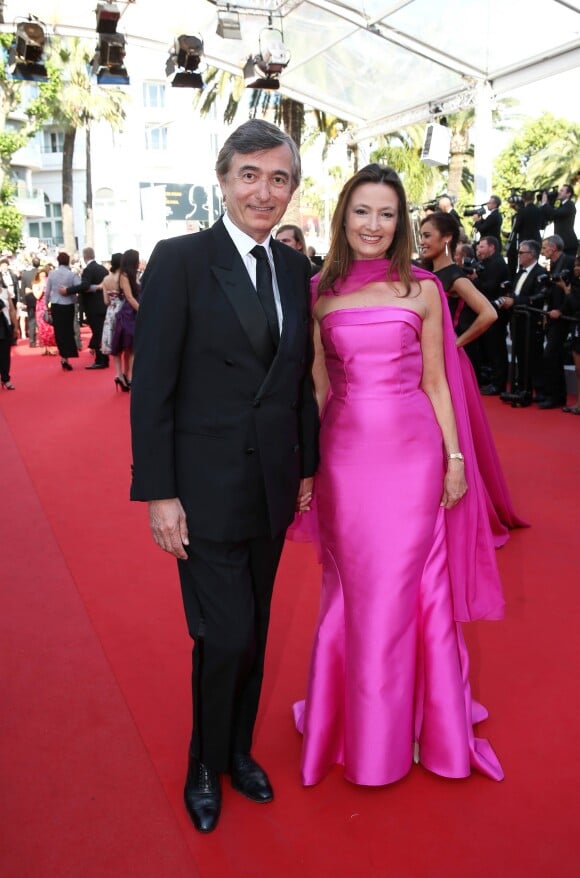 Philippe Douste-Blazy et sa compagne Marie-Laure Bec - Montée des marches du film "Mia Madre" lors du 68e Festival International du Film de Cannes, à Cannes le 16 mai 2015.