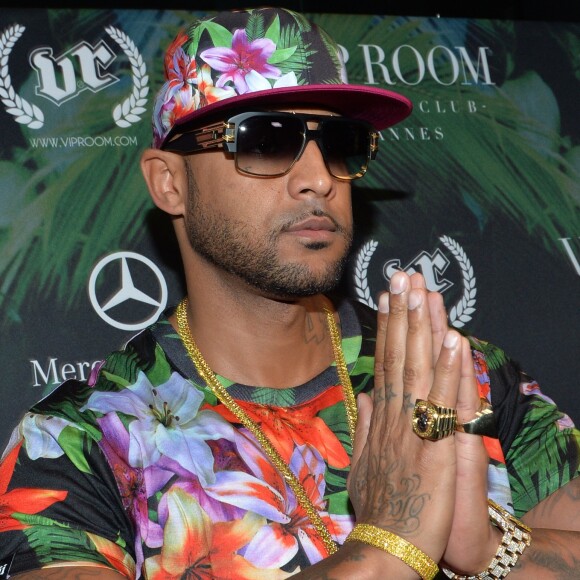 Booba (Élie Yaffa) - Showcase de Booba au VIP Room à Cannes le 19 mai 2014.