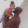 Kaaris avec sa fille Okou Brooklyn Amra pour ses premiers mots après sa sortie de prison. Le 24 août 2018.