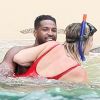 Exclusif - Khloe Kardashian et son compagnon Tristan Thompson font du snorkeling en amoureux lors de la visite d'une île abandonnée au large de Puerto Vallarta au Mexique, le 15 août 2018.