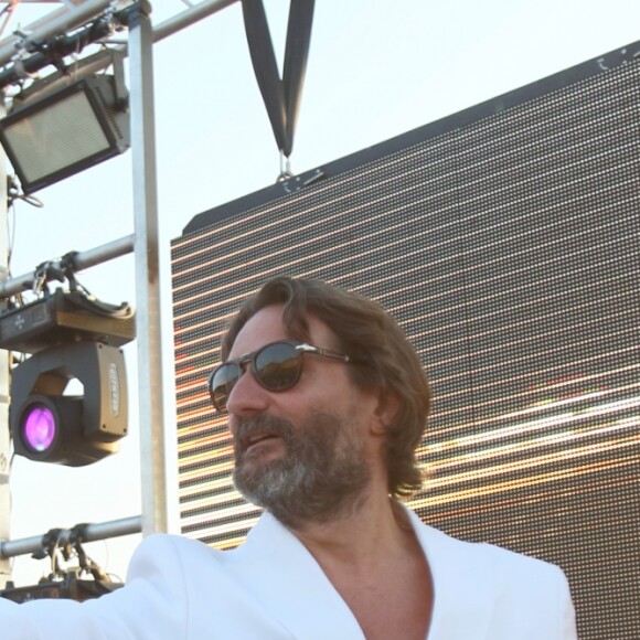 Exclusif - Frédéric Beigbeder, parrain du "Little Festival", à Capbreton, le 1er août 2018.