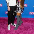 Ariana Grande et son fiancé Pete Davidson - Photocall des MTV Video Music Awards 2018 au Radio City Music Hall à New York, le 20 août 2018.