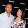 Eric Judor et Jeannette Bougrab lors de la soirée de rentrée Canal+ plus organisée à Paris, le 28 août 2013.
