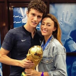 Rachel legrain-Trapani et Benjamin Pavard après la victoire de l'équipe de France à la Coupe du monde 2018 - Instagram - 15 juillet 2018