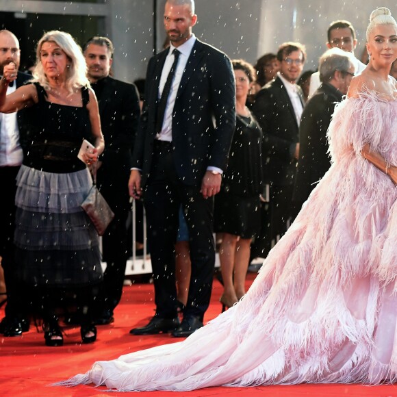 Lady Gaga (robe Valentino) - Première du film "A Star Is Born" lors du 75ème festival de Venise, La Mostra le 31 aout 2018.