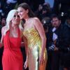 Irina Shayk et Donatella Versace - Première du film "A Star Is Born" lors du 75ème festival de Venise, La Mostra le 31 aout 2018.