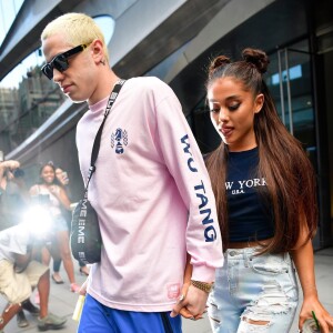 Ariana Grande et son fiancé Pete Davidson se rendent au concert Amazon Music Unboxing Prime Day à New York, le 11 juillet 2018