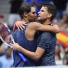 Dominic Thiem battu en quarts de finale de l'US Open par Rafael Nadal, à New York, le 4 septembre 2018.