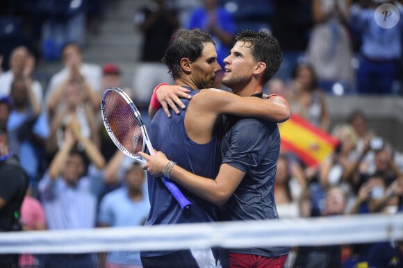 Dominic Thiem battu en quarts de finale de l'US Open par Rafael Nadal, à New York, le 4 septembre 2018.