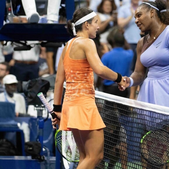 Anastasija Sevastova, Serena Williams lors de l'US Open de tennis au USTA National Tennis Center à New York City, New York, Etats-Unis, le 6 septembre 2018.