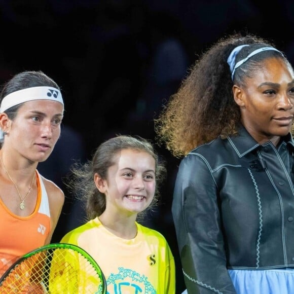 Anastasija Sevastova, Serena Williams lors de l'US Open de tennis au USTA National Tennis Center à New York City, New York, Etats-Unis, le 6 septembre 2018.