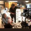 Eva Longoria et son fils Santiago sur le tournage de Grand Hotel. Instagram, septembre 2018