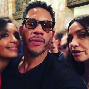 JoeyStarr ressort une photo avec Karine Le Marchand et son ex-compagne Béatrice Dalle sur Instagram le 28 juin 2018.