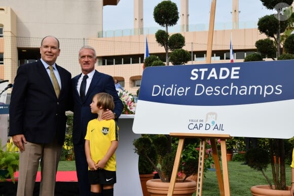 Le prince Albert II de Monaco durant l'inauguration du Stade de football Didier Deschamps à Cap d'Ail le 12 septembre 2018. © Bruno Bebert / Bestimage