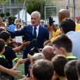 Didier Deschamps durant l'inauguration du Stade de football Didier Deschamps à Cap d'Ail le 12 septembre 2018. © Bruno Bebert / Bestimage