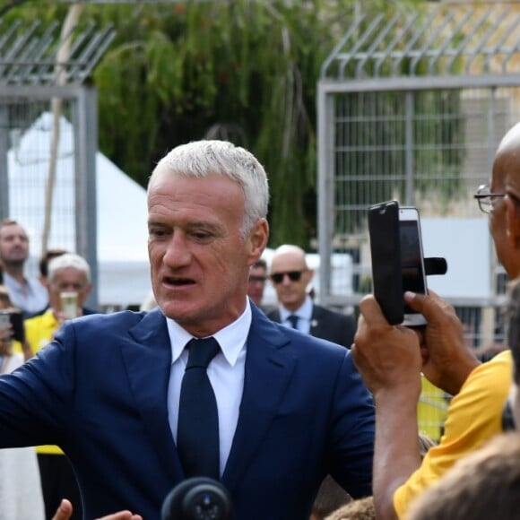 Didier Deschamps durant l'inauguration du Stade de football Didier Deschamps à Cap d'Ail le 12 septembre 2018. © Bruno Bebert / Bestimage