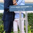 Didier Deschamps et son fils Dylan durant l'inauguration du Stade de football Didier Deschamps à Cap d'Ail le 12 septembre 2018. © Bruno Bebert / Bestimage