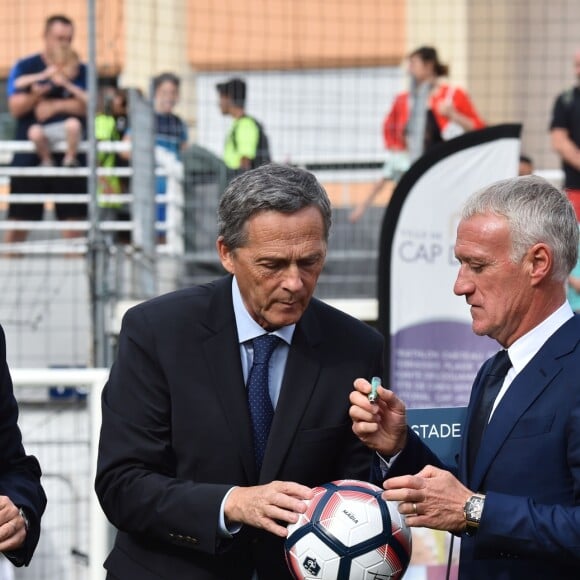 Le prince Albert II de Monaco durant l'inauguration du Stade de football Didier Deschamps à Cap d'Ail le 12 septembre 2018. © Bruno Bebert / Bestimage