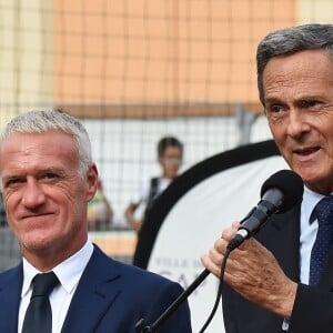 Xavier Beck, maire de Cap d'Ail durant l'inauguration du Stade de football Didier Deschamps à Cap d'Ail le 12 septembre 2018. © Bruno Bebert / Bestimage