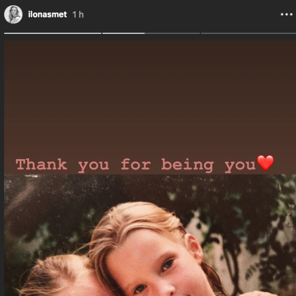 Ilona Smet célébrant l'anniversaire de sa soeur Emma le 13 septembre 2018 sur Instagram.