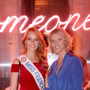 Exclusif - Maëva Coucke (Miss France 2018), Sylvie Tellier (Miss France 2002) Soirée Lancôme pour célébrer la nouvelle communication du parfum Iconique "La Vie est Belle" à l'hôtel Mona Bismarck à Paris le 12 septembre 2018.© Rachid Bellak / Bestimage