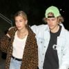 Exclusif - Justin Bieber et sa fiancée Hailey Baldwin sont allés dîner en amoureux au restaurant japonais à Los Angeles, le 28 août 2018.