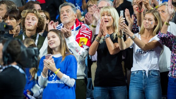 Coupe Davis : Yannick Noah et ses joueurs victorieux, leurs femmes en liesse