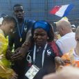 Paul Pogba et sa mère Yeo Pogba - Finale de la Coupe du Monde de Football 2018 en Russie à Moscou, opposant la France à la Croatie (4-2) le 15 juillet 2018 © Moreau-Perusseau / Bestimage