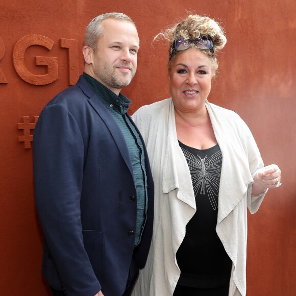 Marianne James et son compagnon - Jour 10 - Les célébrités au village des Internationaux de Tennis de Roland Garros à Paris. Le 6 juin 2017 © Moreau-Jacovides / Bestimage