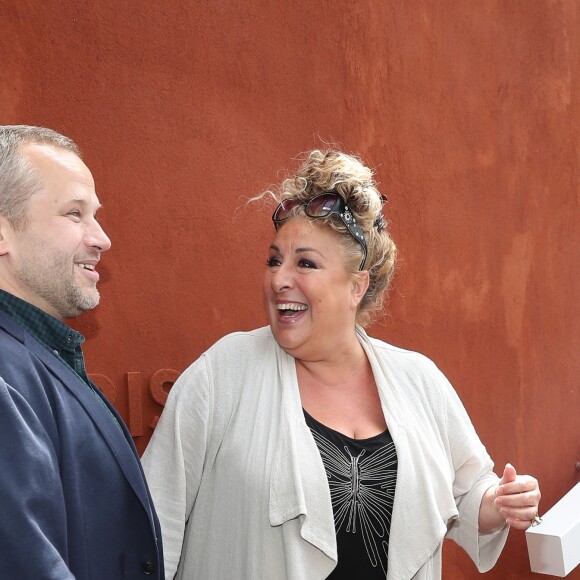 Marianne James et son compagnon Bertrand - Jour 10 - Les célébrités au village des Internationaux de Tennis de Roland Garros à Paris. Le 6 juin 2017 © Moreau-Jacovides / Bestimage