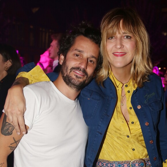 Sylvain Quimene et sa femme Daphné Bürki lors de la soirée d'ouverture de la Spritz Piazza édition 2018 à Paris, le 19 Septembre 2018.