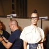 Bella Hadid - Défilé Backstage Fendi "Collection Prêt-à-Porter Printemps/Eté 2019" lors de la Fashion Week de Milan (MLFW), le 20 septembre 2018.