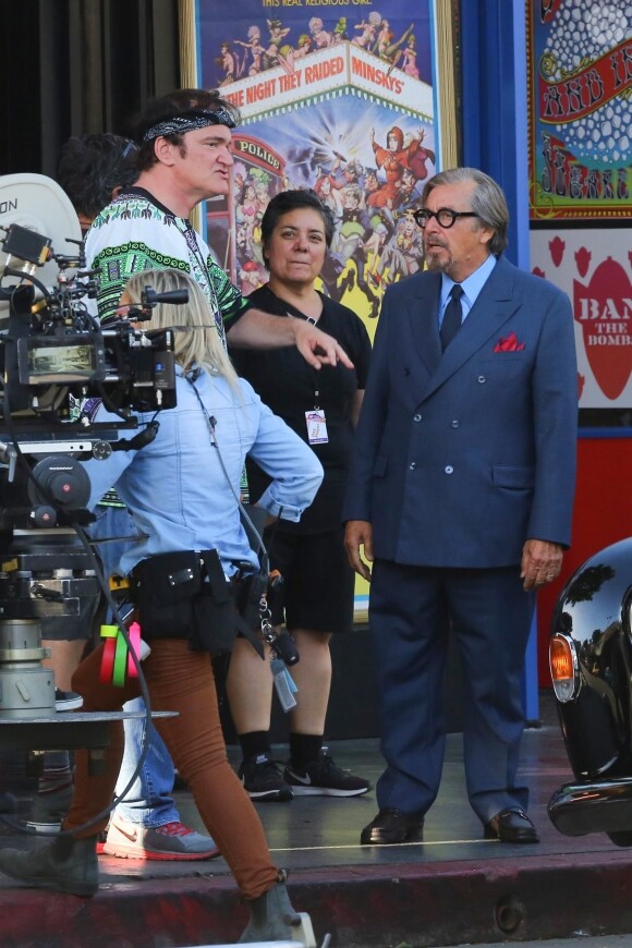 Al Pacino sur le tournage du film "Once Upon A Time in Hollywood" de Quentin Tarantino, à Los Angeles le 24 juillet 2018.