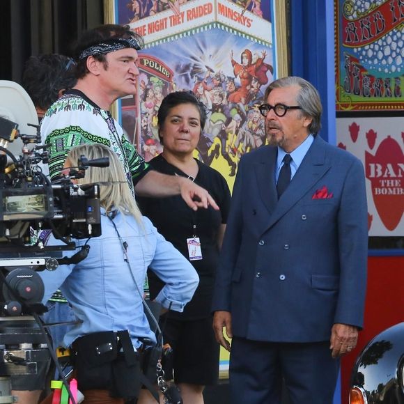 Al Pacino sur le tournage du film "Once Upon A Time in Hollywood" de Quentin Tarantino, à Los Angeles le 24 juillet 2018.