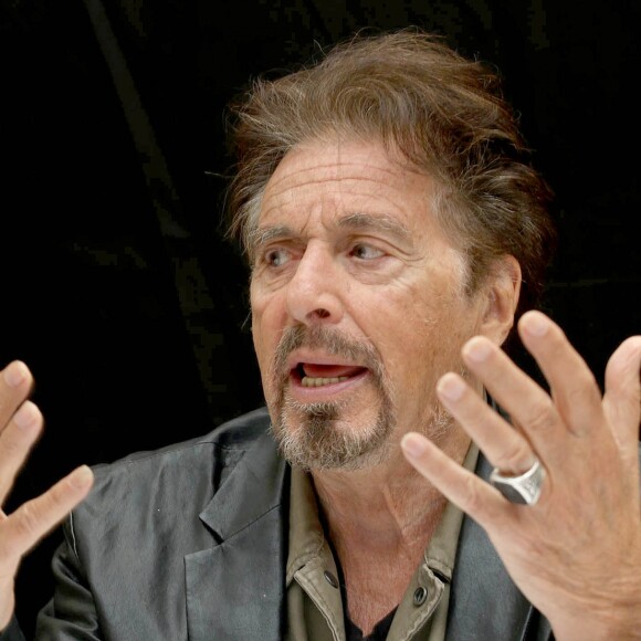 Al Pacino en conférence de presse pour Paterno en mars 2018 à Los Angeles.