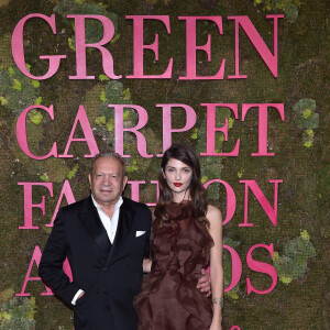 Ermanno Daelli et Annabelle Belmondo lors de la soirée des Green Carpet Fashion Awards au théâtre La Scala à Milan, Italie, le 23 septembre 2018.