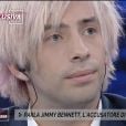 Jimmy Bennett donne une interview exclusive sur le plateau de "Non è l'Arena sur la chaîne italienne LA7, dimanche 23 septembre 2018.