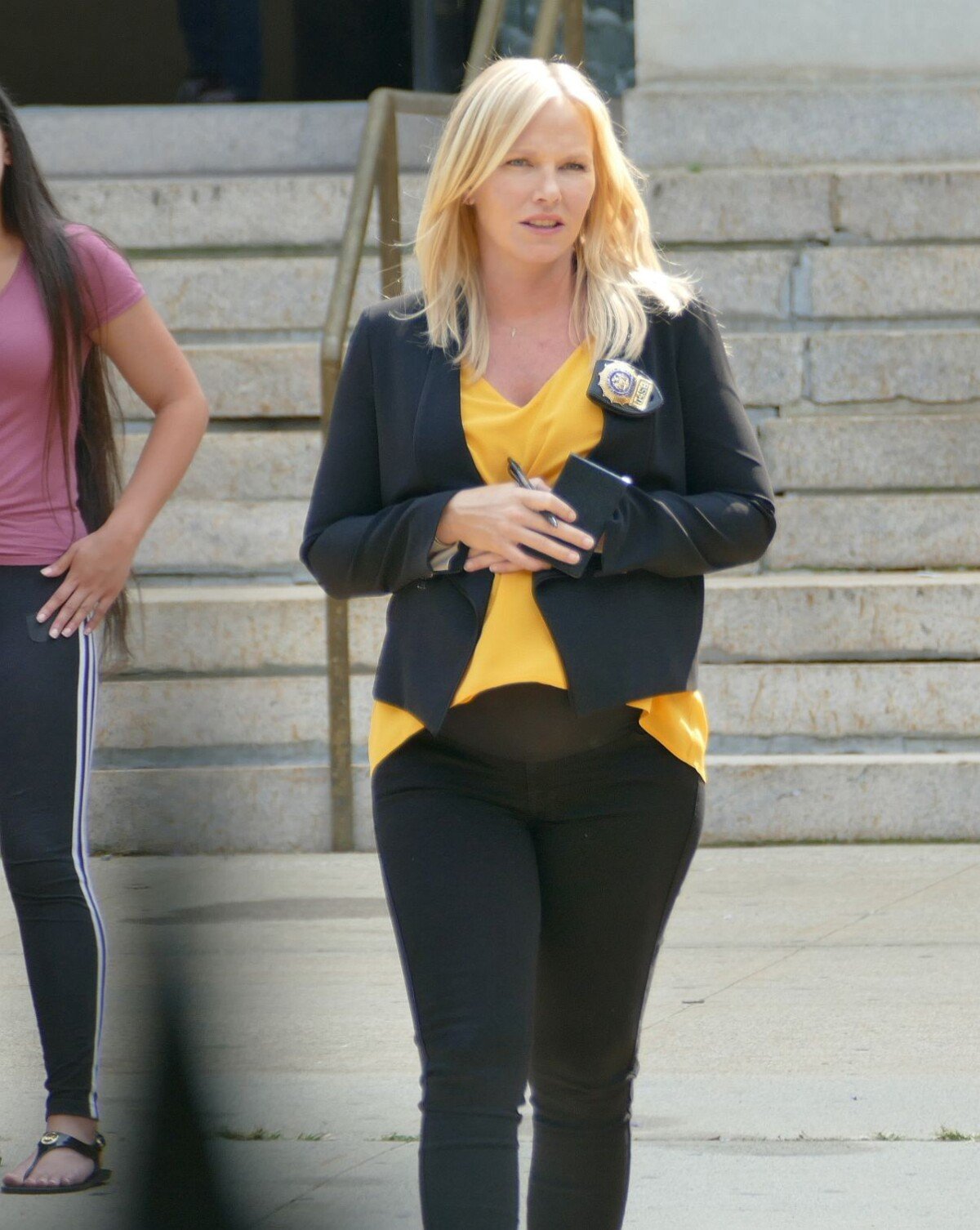 Photo : Kelli Giddish sur le tournage de 