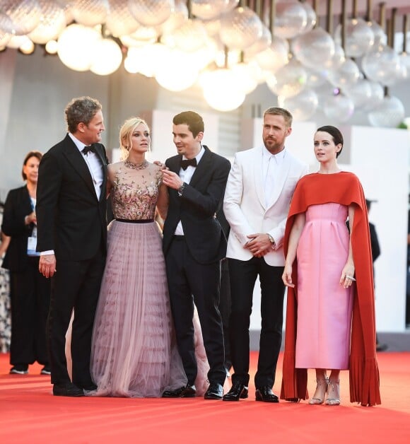 Jason Clark, Olivia Hamilton, Damien Chazelle, Ryan Gosling et Claire Foy - Arrivées à la cérémonie d'ouverture du 75e Festival du film de Venise, la Mostra le 29 août 2018. Première d film "First Man : le premier homme sur la Lune".