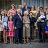 La reine Paola de Belgique fête son 80ème anniversaire avec 74 jours d'avance, à la chapelle musicale reine Elisabeth à Waterloo, entourée de ses enfants, ses petits enfants et d'autres membres de la famille royale. Belgique, Bruxelles, 29 juin 2017.