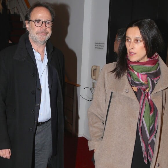 Exclusif - Marc Levy et sa femme Pauline Lévêque enceinte arrivent au Festival du film "In French with English subtitles" à New York, le vendredi 20 Novembre 2015.