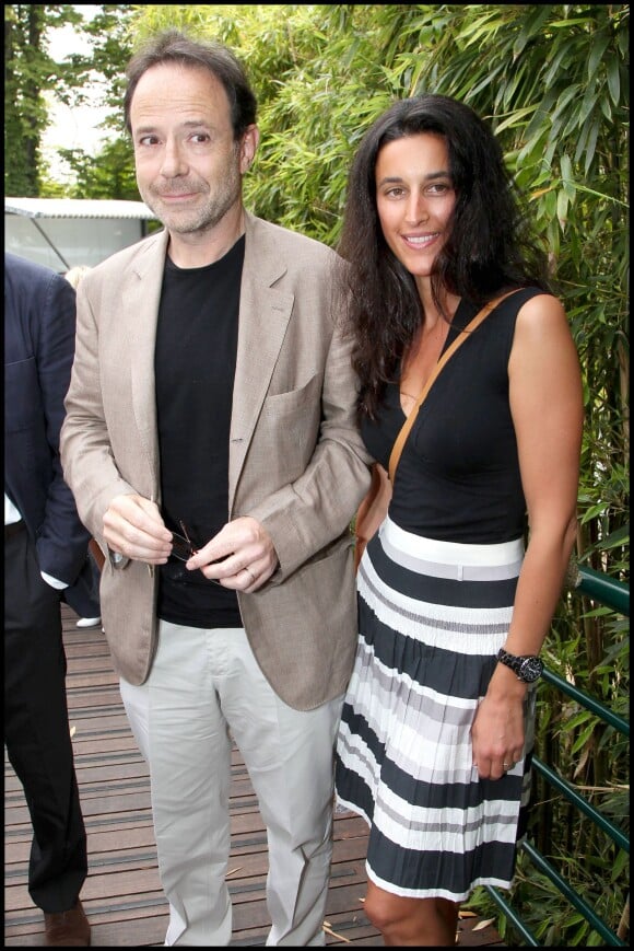 Marc Levy et sa femme Pauline Leveque à Rolland Garros, le 5 juin 2011