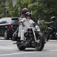 Exclusif - Laeticia Hallyday fait une grande virée sur les Harley-Davidson de Johnny avec Pierre Billon, Philippe Fatien et Fabrice Le Ruyet (mari d'Anne Marcassus) à Los Angeles le 28 septembre 2018.