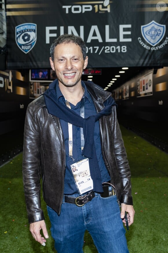 Exclusif - Marc-Olivier Fogiel - People lors de la finale du Top 14 français entre Montpellier et Castres au Stade de France à Paris, le 2 juin 2018. © Pierre Perusseau/Bestimag