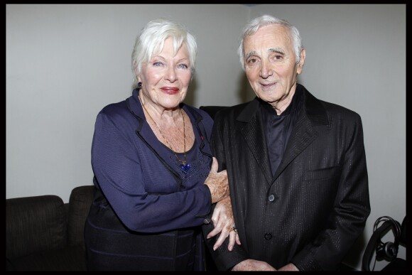 Exclusif - Line renaud, Charles Aznavour à l'Olympia pour l'Arménie, Paris, le 28 septembre 2011.