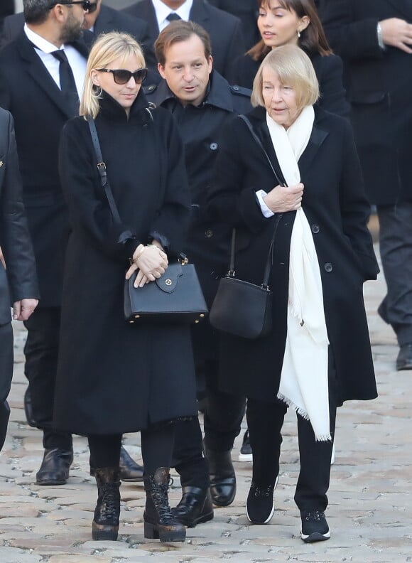 Ulla Aznavour, son fils Mischa et sa fille Katia - Arrivées à l'hommage national à Charles Aznavour à l'Hôtel des Invalides à Paris. Le 5 octobre 2018 © Jacovides-Moreau / Bestimage
